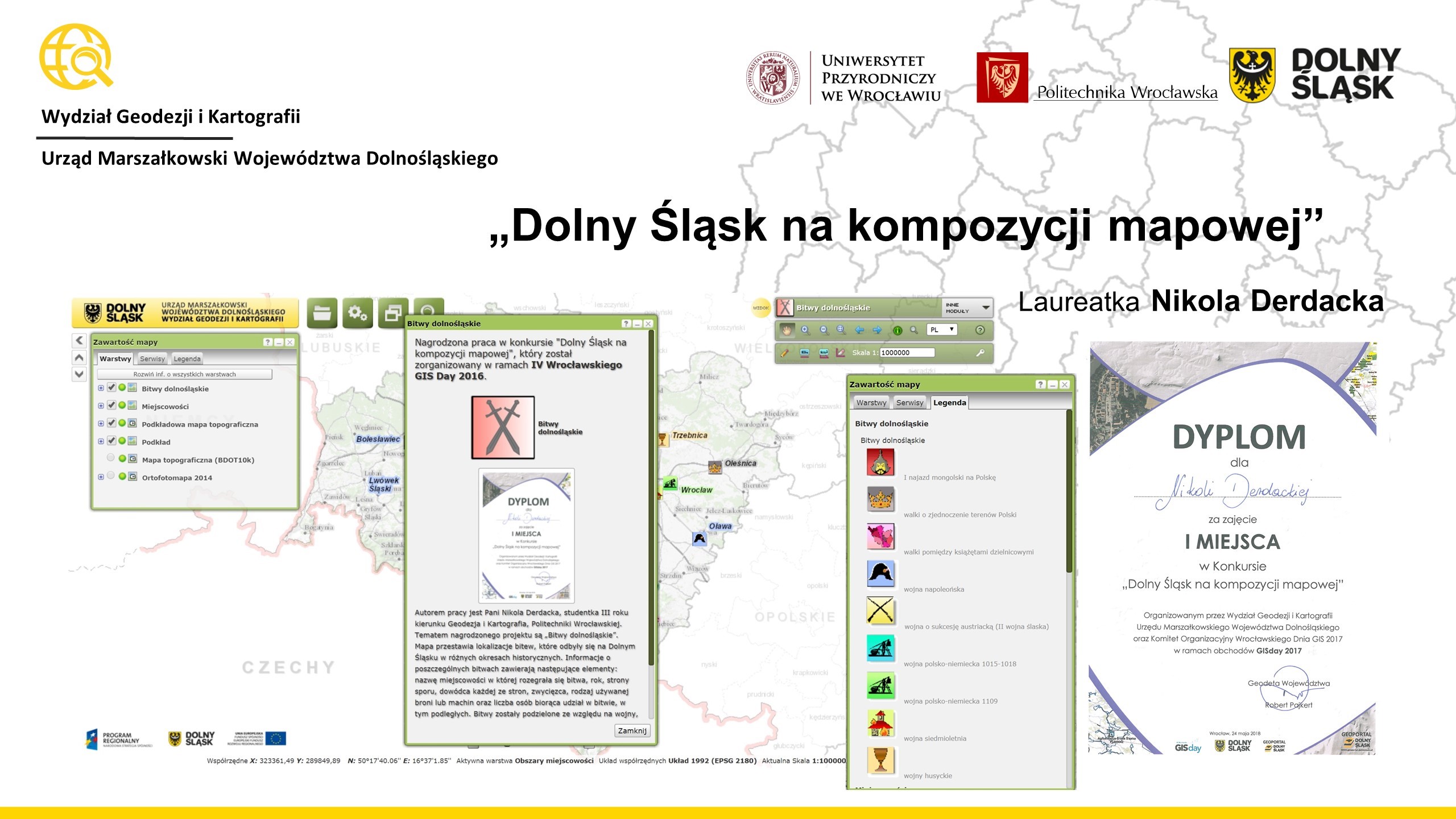 Dolny Śląsk na kompozycji mapowej