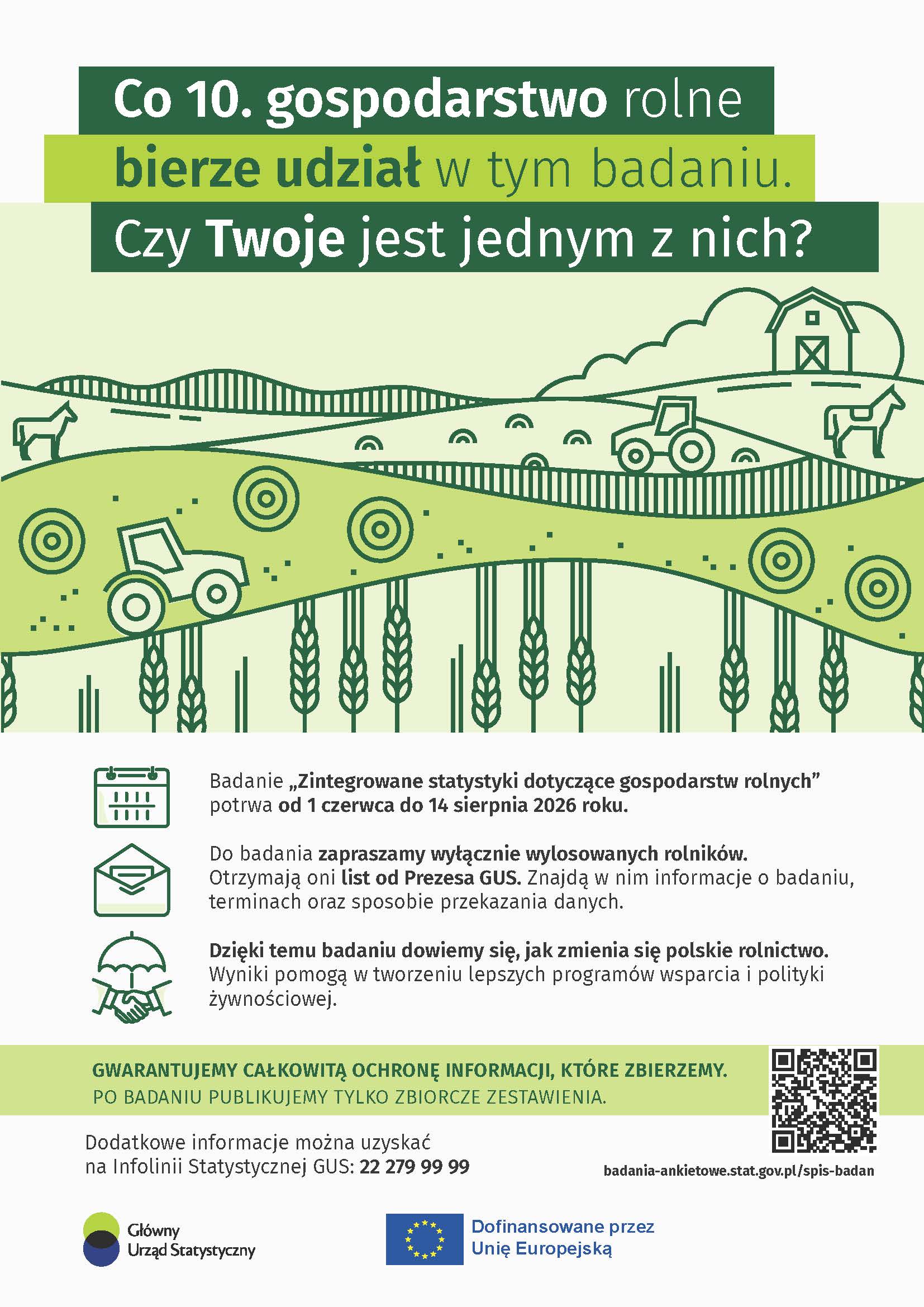 PlakatpromocyjnybadaniaZintegrowanestatystykidotyczącegospodarstwrolnychRSGR Strona 1