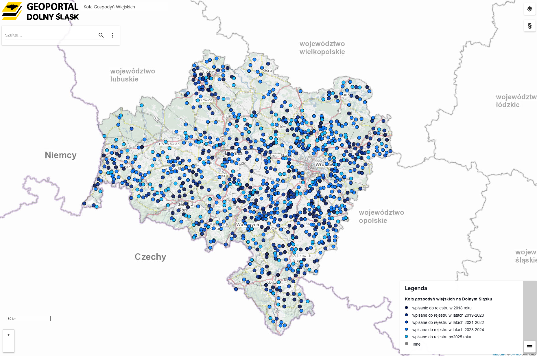 koła gospodyń mapa