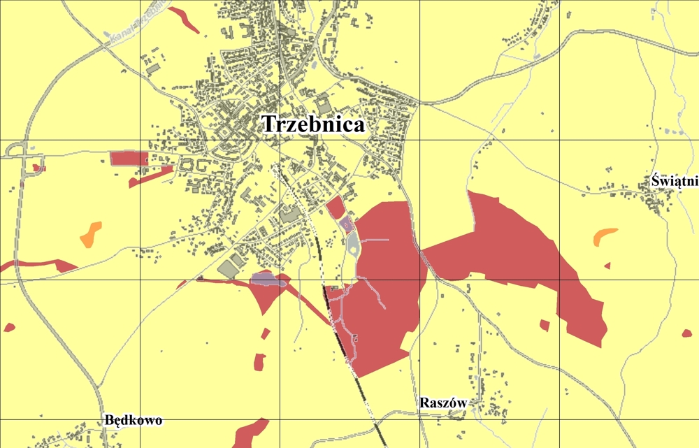 Mapa potencjalnego zagrożenia suszą rolniczą skala 1:25 000, układ 1992