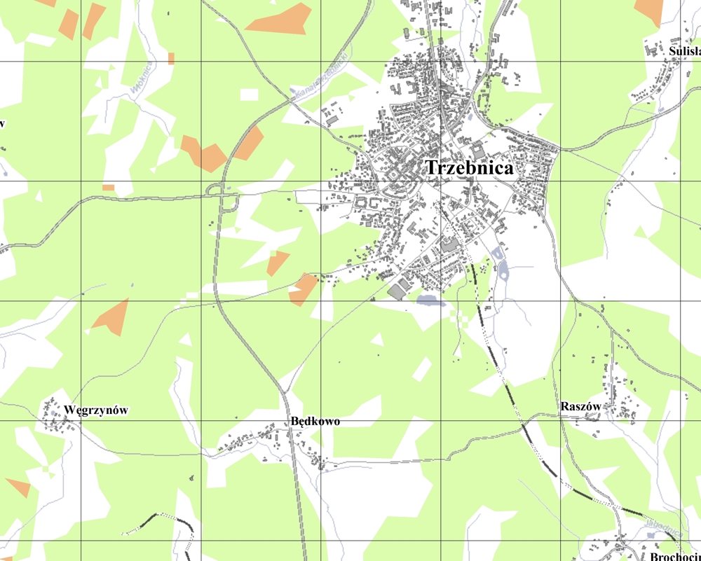 Mapa rzeczywistych zasięgów suszy rolniczej skala 1:25 000, układ 1992