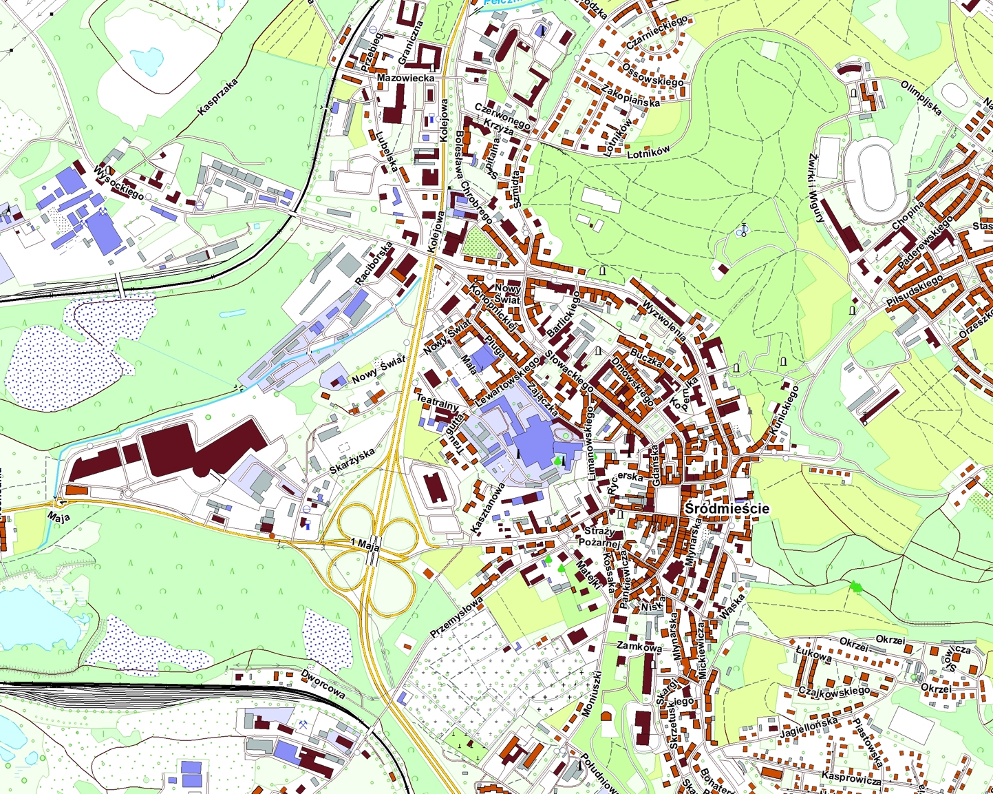 Wizualizacja BDOT10k fragment