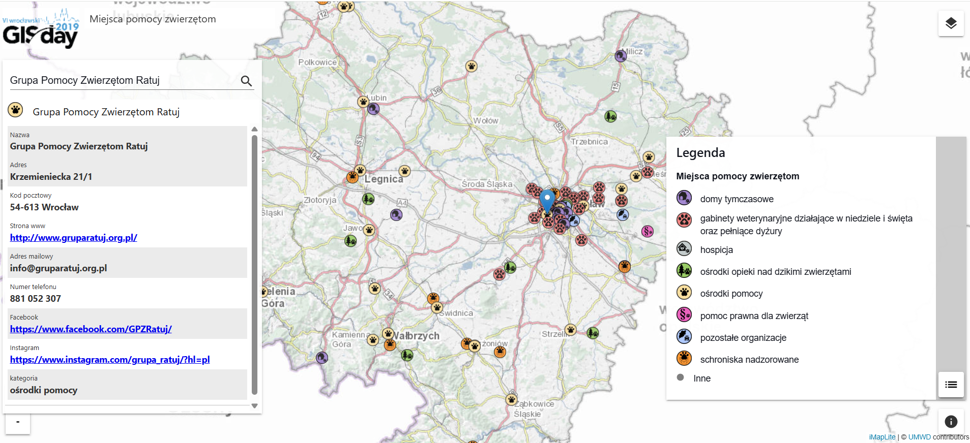 Miejsca pomocy zwierzętom