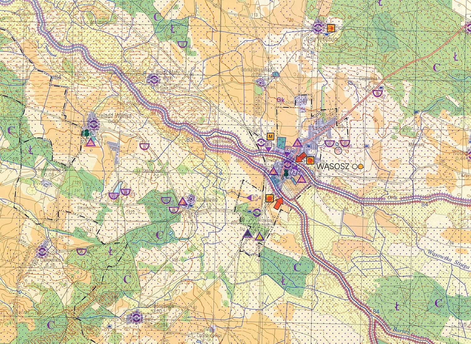 Mapa sozologiczna skala 1:50 000, układ 1992