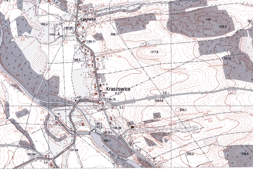 Mapa topograficzna skala 1:10 000, układ 1942