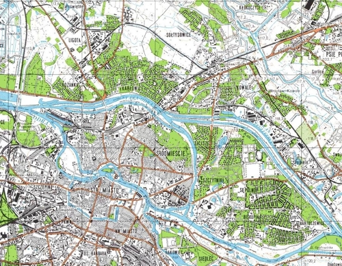 Mapa topograficzna skala 1:50 000, układ 1965