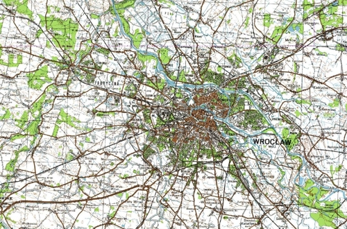 Mapa topograficzna skala 1:100 000, układ GUGiK’80
