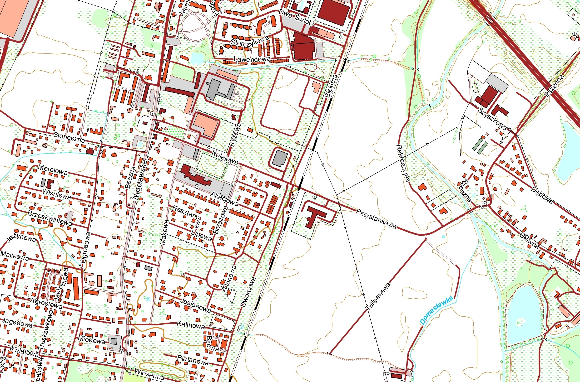 Rastry na podstawie Bazy Danych Obiektów Topograficznych (BDOT) skala 1:10 000, układ UTM