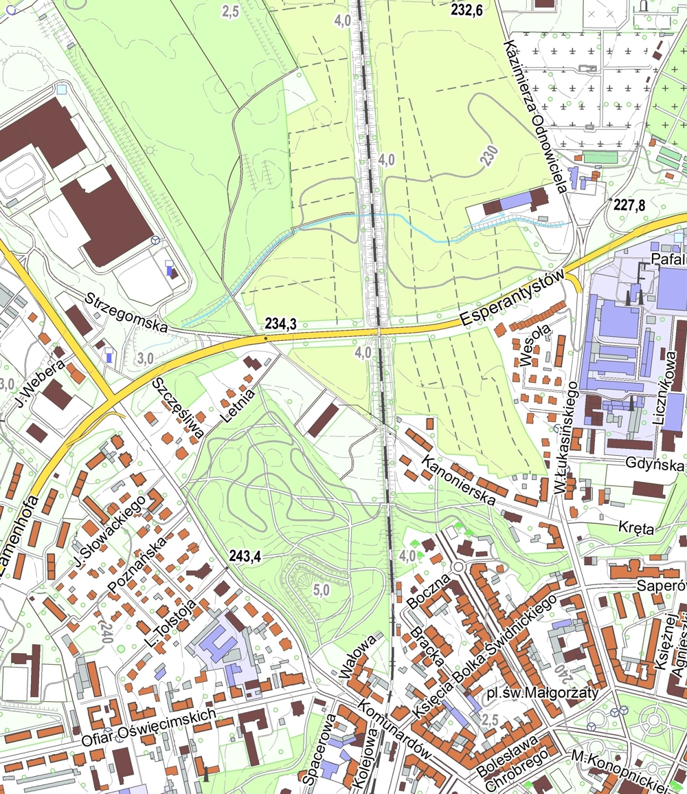 Mapa Topograficzna skala 1:10 000, układ UTM